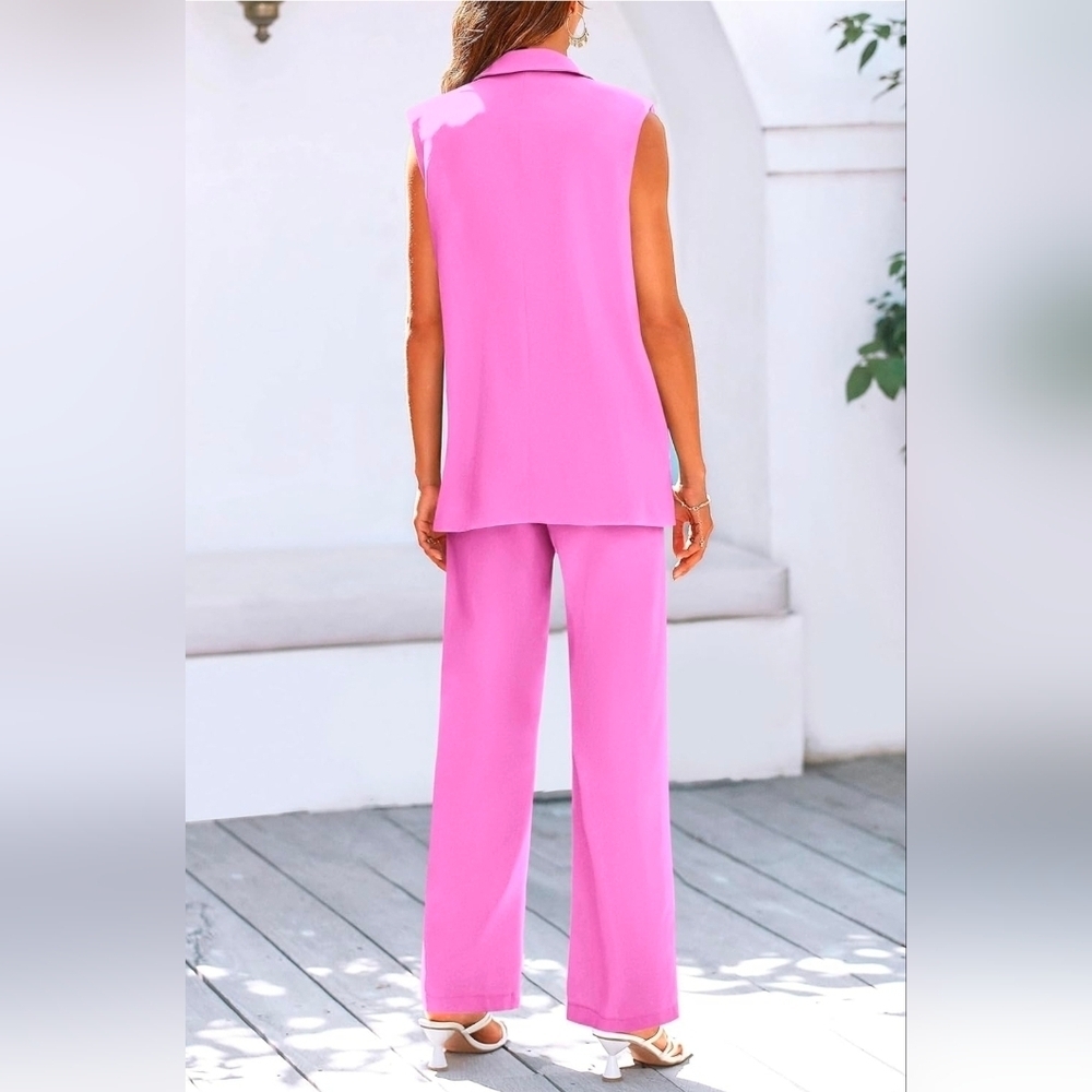 Elegant Pink Women's Jumpsuit - Picture 3 of 10